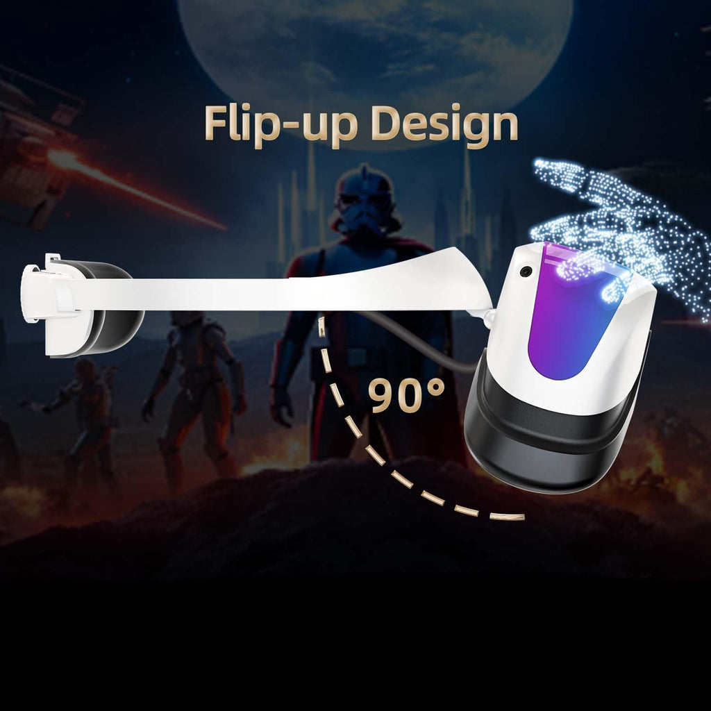 DPVR E4 VR Headset - PCVR Virtual Reality Headset for PC Games with Controller, Compatible with SteamVR