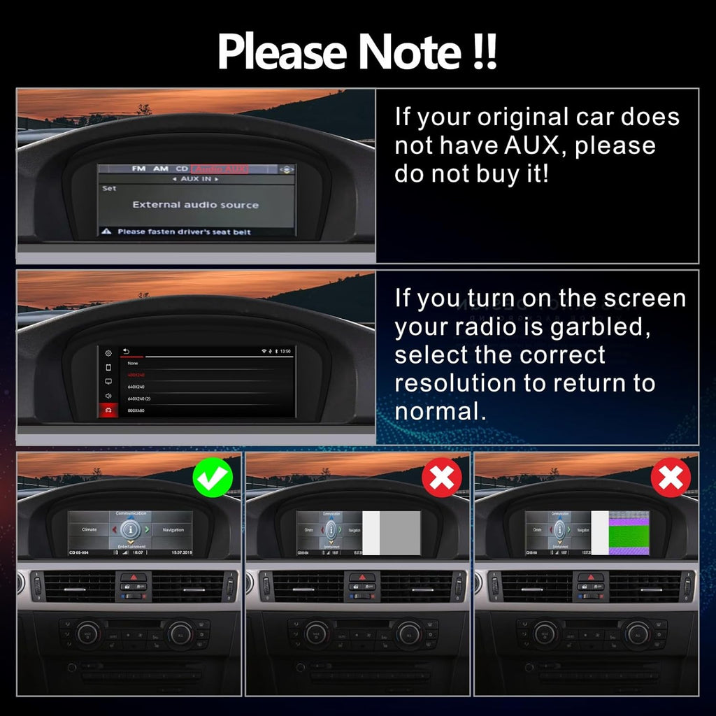 Car Stereo for BMW E60 E90 E92 Radio with CarPlay Android Auto Upgrade CCC idrive System Screen for E61/E63/E64/E91/E93(2003-2008)