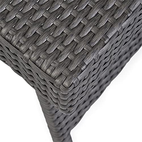 GDFStudio Savana 3 Piece Outdoor Wicker Lounge with Water Resistant Cushions & Coffee Table (Grey/Beige)