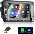 Upgrade Liulbobu Wireless Carplay Car Radio for VW Passat Golf 5 6 Polo MK5 T5 Skoda Jetta Caddy EOS Touran Android Auto, 7 inch Bluetooth Double din Car Stereo for/FM/AM/USB/RDS/High Power