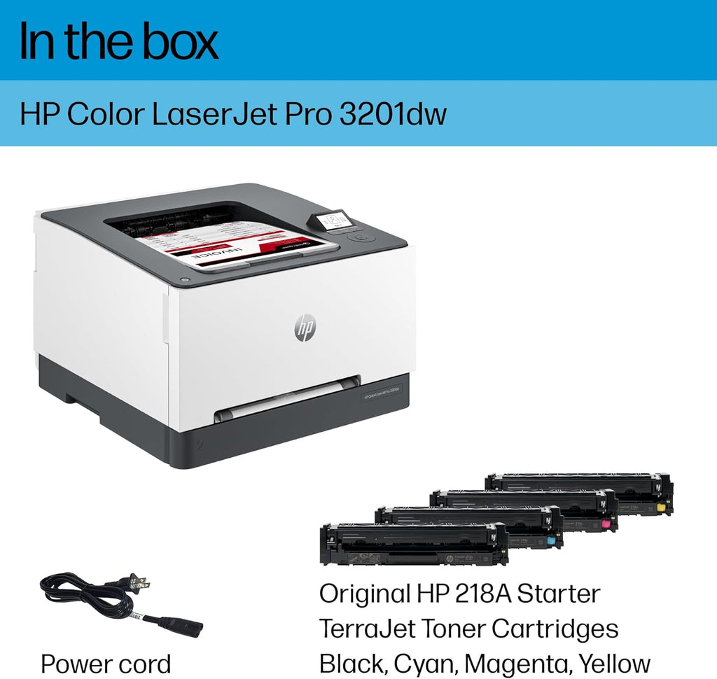HP Color Laserjet Pro 3201dw Wireless Color Laser Printer, Office Printer, Duplex, Best for Office (499Q9F)