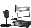 Retevis MB4 DIN Mount CB Radio Kit, NRC Noise Canceling Mobile Radio, Front Facing Speaker, PA, Cigarette Lighter, 40-Channel AM/FM, Long Range CB Radio with Antenna for Trucker Off Road Emergency