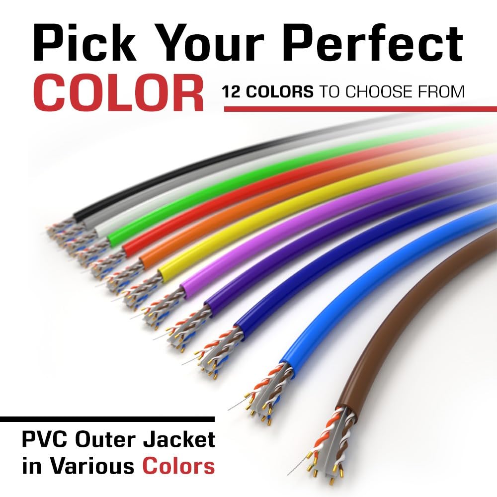 Dripstone CAT6 Ethernet Cable 1000ft Bulk Network LAN Wire 23AWG Solid CCA UTP 550MHz High-Speed Internet Cable Gaming, Streaming, Office, Home Use, Pull Box, Cat6 Bulk, Stable Connectivity - White