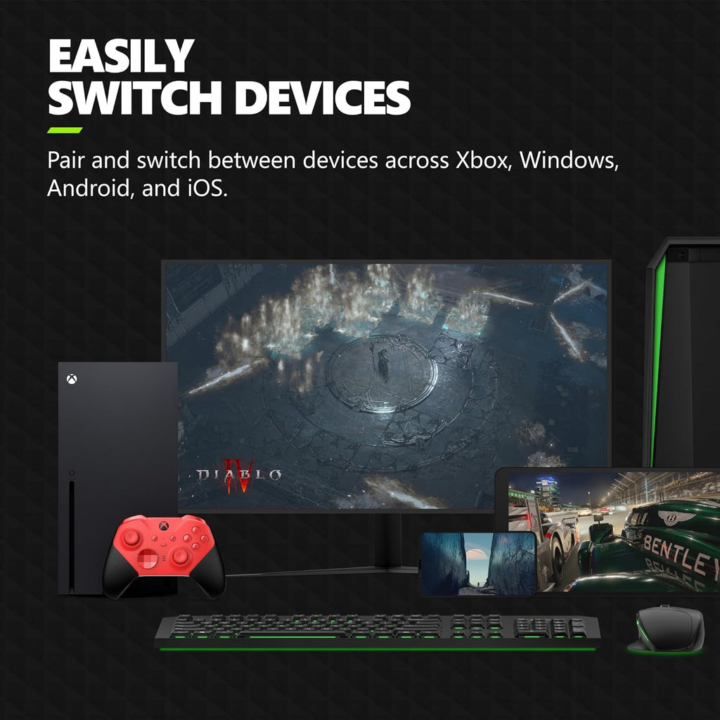 Xbox Elite Series 2 Core Wireless Gaming Controller – Red – Xbox Series X|S, Xbox One, Windows PC, Android, and iOS