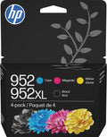 HP 952XL Black + 952 Cyan, Magenta, Yellow Ink | Works with Printer Series: OfficeJet 8702, OfficeJet Pro 7720, 7740, 8210, 8710, 8720, 8730, 8740 | N9K28AN