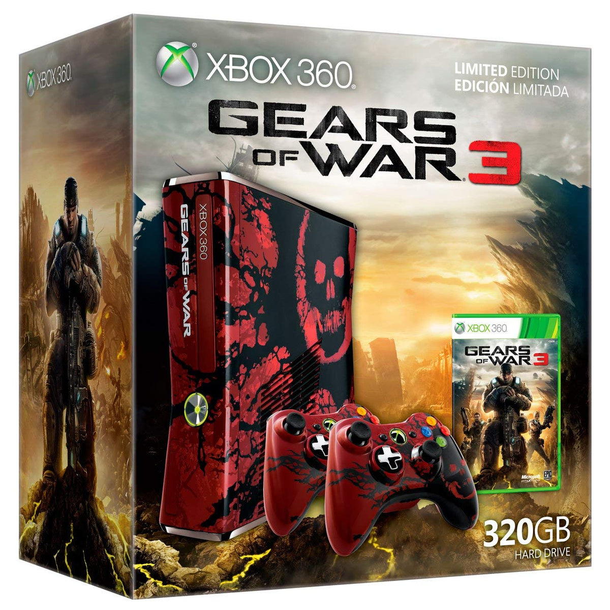 Xbox 360 Gears of War 3 Limited Edition Console Bundle (Renewed)