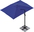 Sunnyglade 10x13Ft Cantilever Patio Umbrella Rectangular Deluxe Offset Umbrella 360°Rotation & Integrated Tilting System Patio Hanging Umbrella for Market Garden Deck Pool Backyard Patio(Navy)