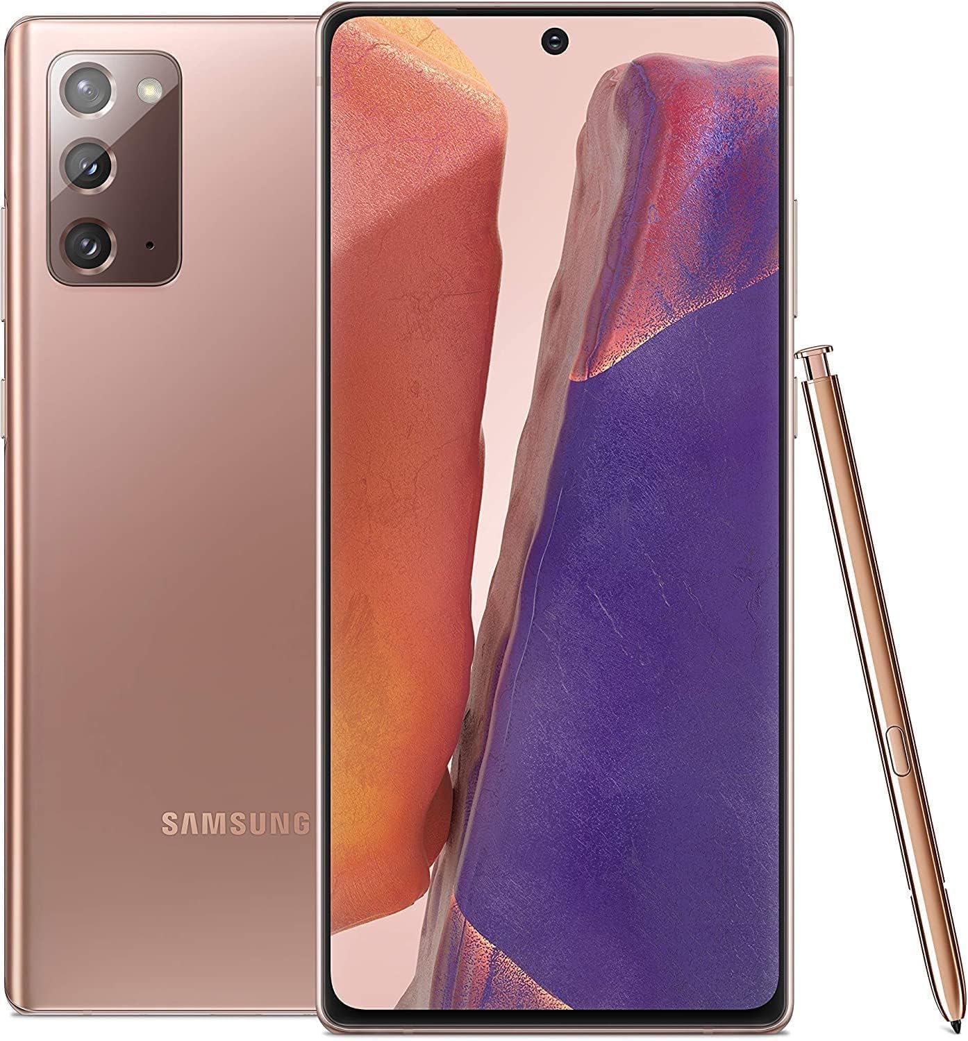Samsung Galaxy Note 20 5G, 128GB + 8GB RAM, Mystic Bronze - Unlocked (Renewed)