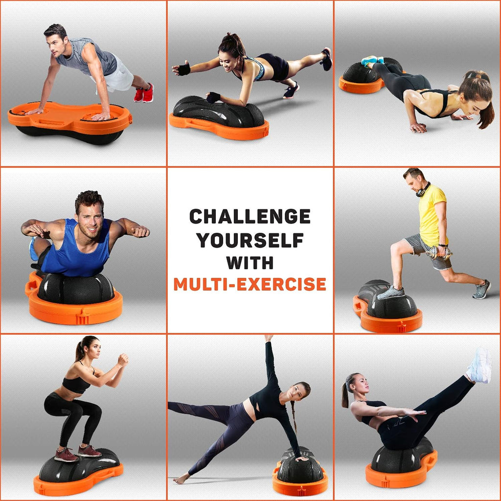 Yes4All 880LBS Half Ball Balance Trainer, Pilates Balance & Stability Ball for Exercises, Home Gym, Floor & Full Body Workouts