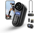 4K Mini Body Action Cameras POV Cam, 64GB Sports Camera with Audio Video Recording, WiFi Magnetic Wearable IPX5 Waterproof Thumb Cams with Stabilization for Motorcycle Vlogging Cycling Hiking Working