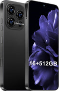 16PM Smartphone: Massive 6.99" FHD+ Screen | Epic 7000mAh Battery Life | 16+512GB Extreme Speed | 108MP Pro Camera | Unlocked Android | Superior to 12GB RAM (Black)