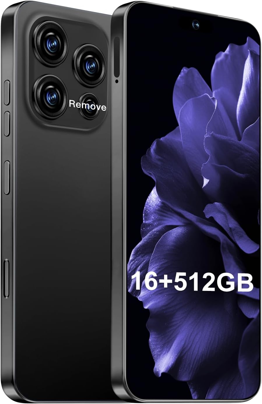 16PM Smartphone: Massive 6.99" FHD+ Screen | Epic 7000mAh Battery Life | 16+512GB Extreme Speed | 108MP Pro Camera | Unlocked Android | Superior to 12GB RAM (Black)