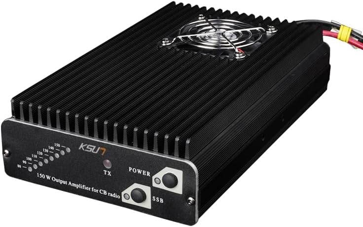 KSUN Output Power for CB Radio, Black, with SSB Mode and TX Indicator CB-P150 (1 Pack, Black)