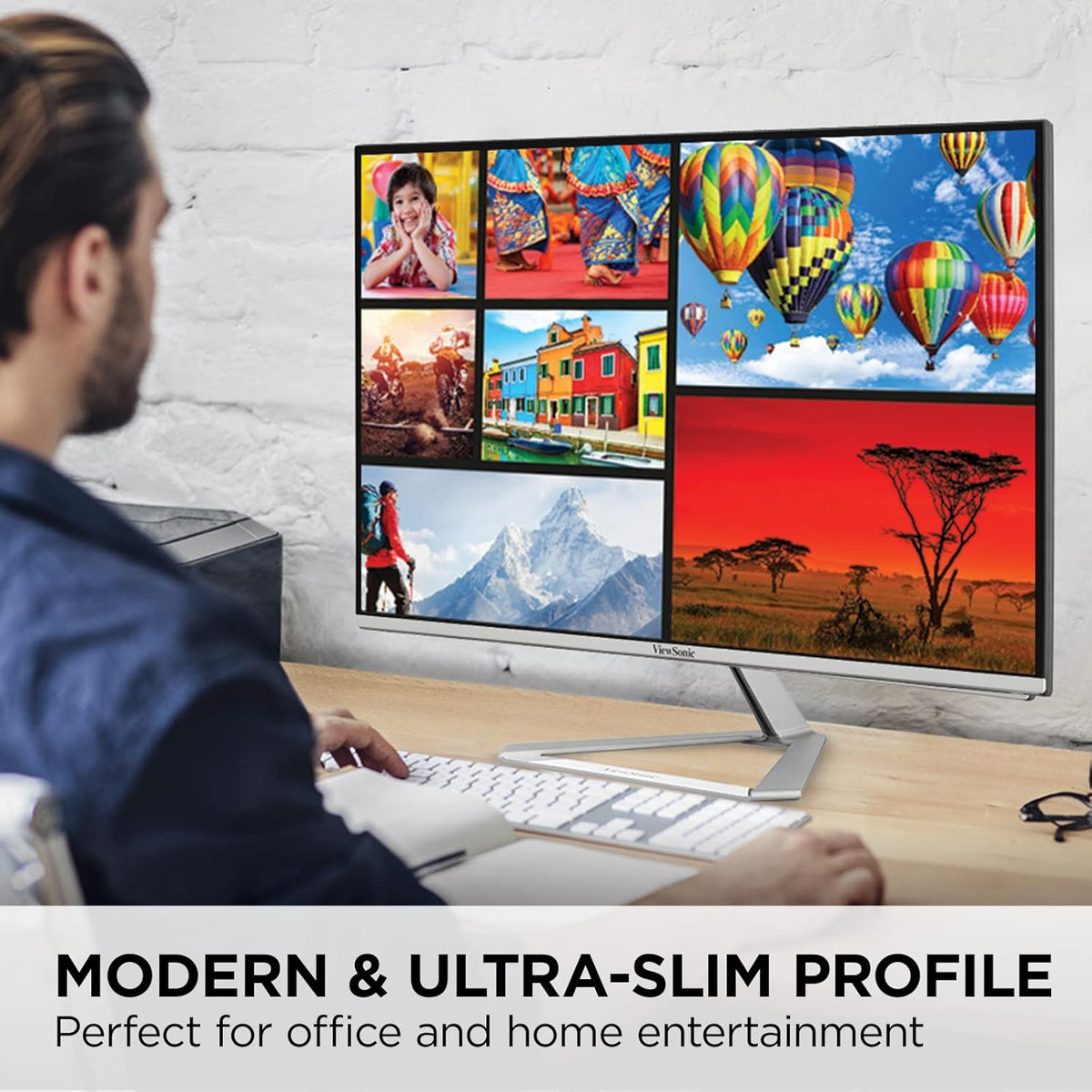 ViewSonic VX2776-4K-MHDU 27 Inch 4K Monitor, IPS with 65W USB-C and HDR10 for Ultimate Home and Office Entertainment, Ultra-Thin Bezels, DisplayPort for Daisy Chain, and HDMI Inputs