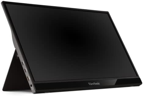 ViewSonic VG1655 15.6" 1080p Portable Monitor w/ 2 Way Powered 60W USB C, IPS, Eye Care, Dual Speakers, Built in Stand w/Cover (Renewed)