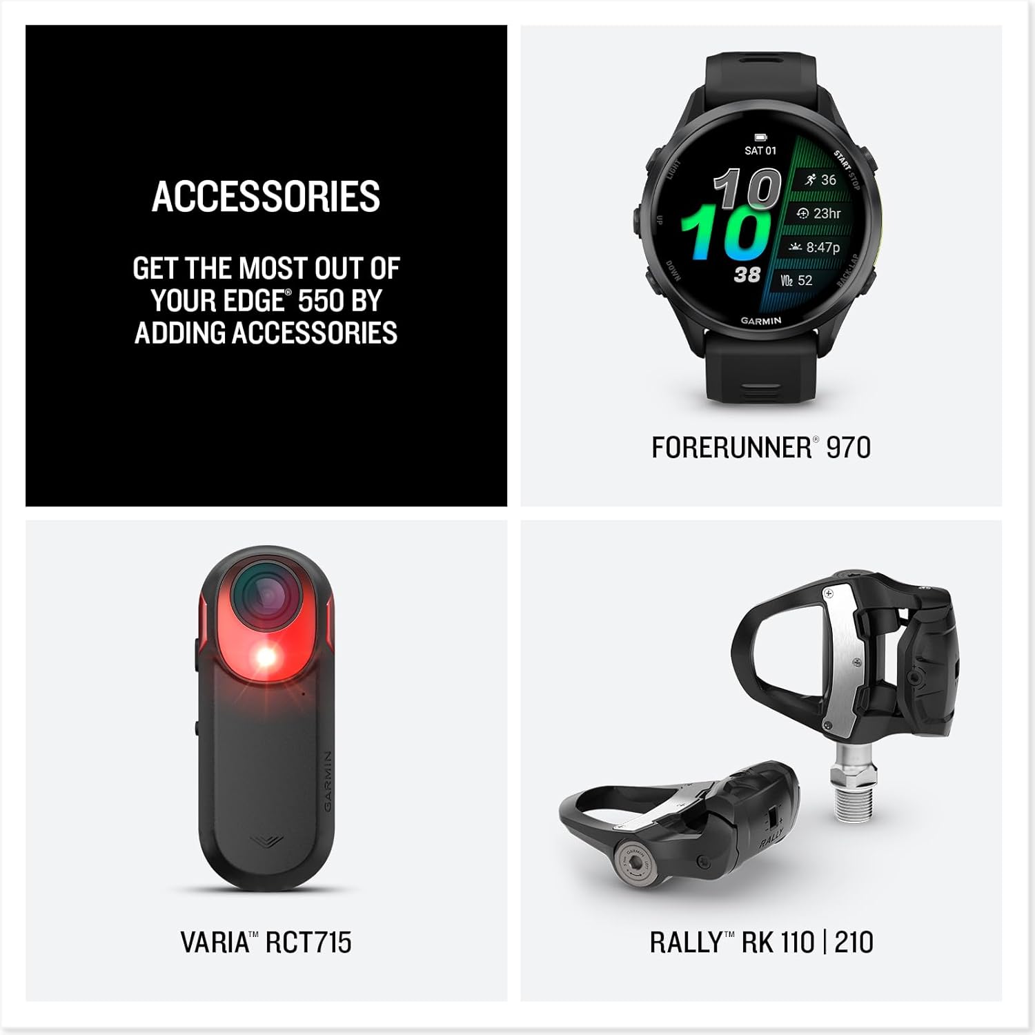 Garmin® Edge® 550, Compact GPS Cycling Computer, Vivid Color Display, Bike-Specific Mapping, Advanced Training and Performance Insights