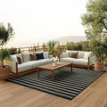 Nourison Home Positano Black Ivory 9' x 12' Area Rug - Easy Clean, Non Shedding, Bed Room, Living Room, Dining Room, Kitchen (9' x 12')