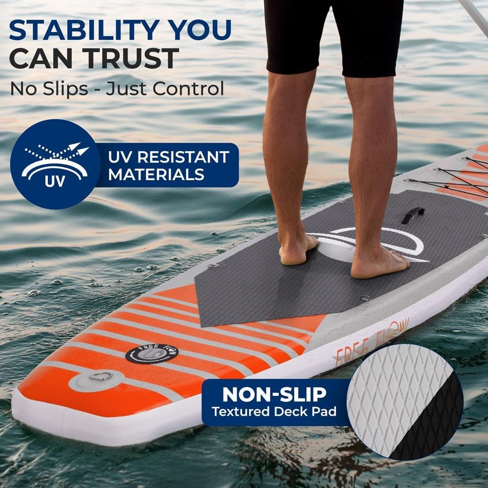 SereneLife Ultra-Light Inflatable Stand Up Paddle Board with Premium SUP Accessories
