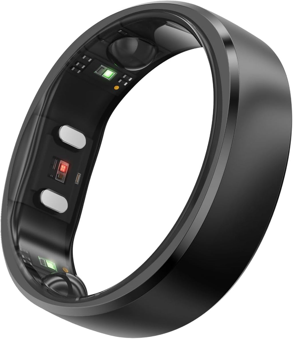 RingConn Gen 2, World's First Smart Ring with Sleep Apnea Monitoring, No APP Subscription, 12-Day Battery Life, Stress/Heart Rate/Women's Health Tracker, Android & iOS Compatible (Black, Size 11)