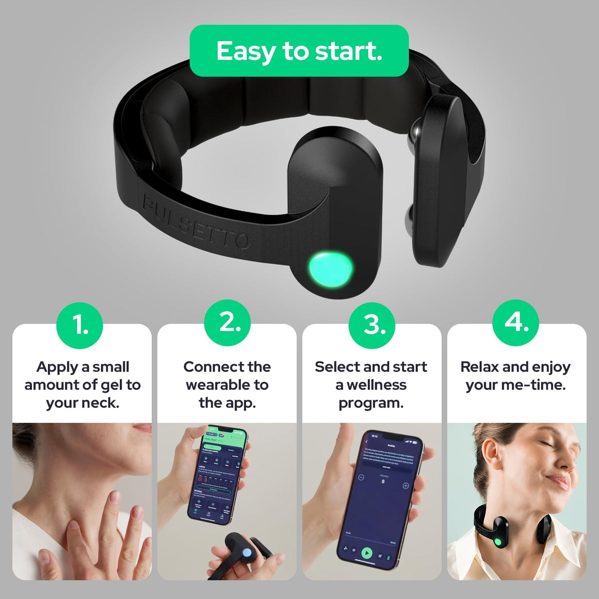 Pulsetto FIT (V2) Wellness Wearable – Relaxation, Sleep & Daily Wellness Support Device