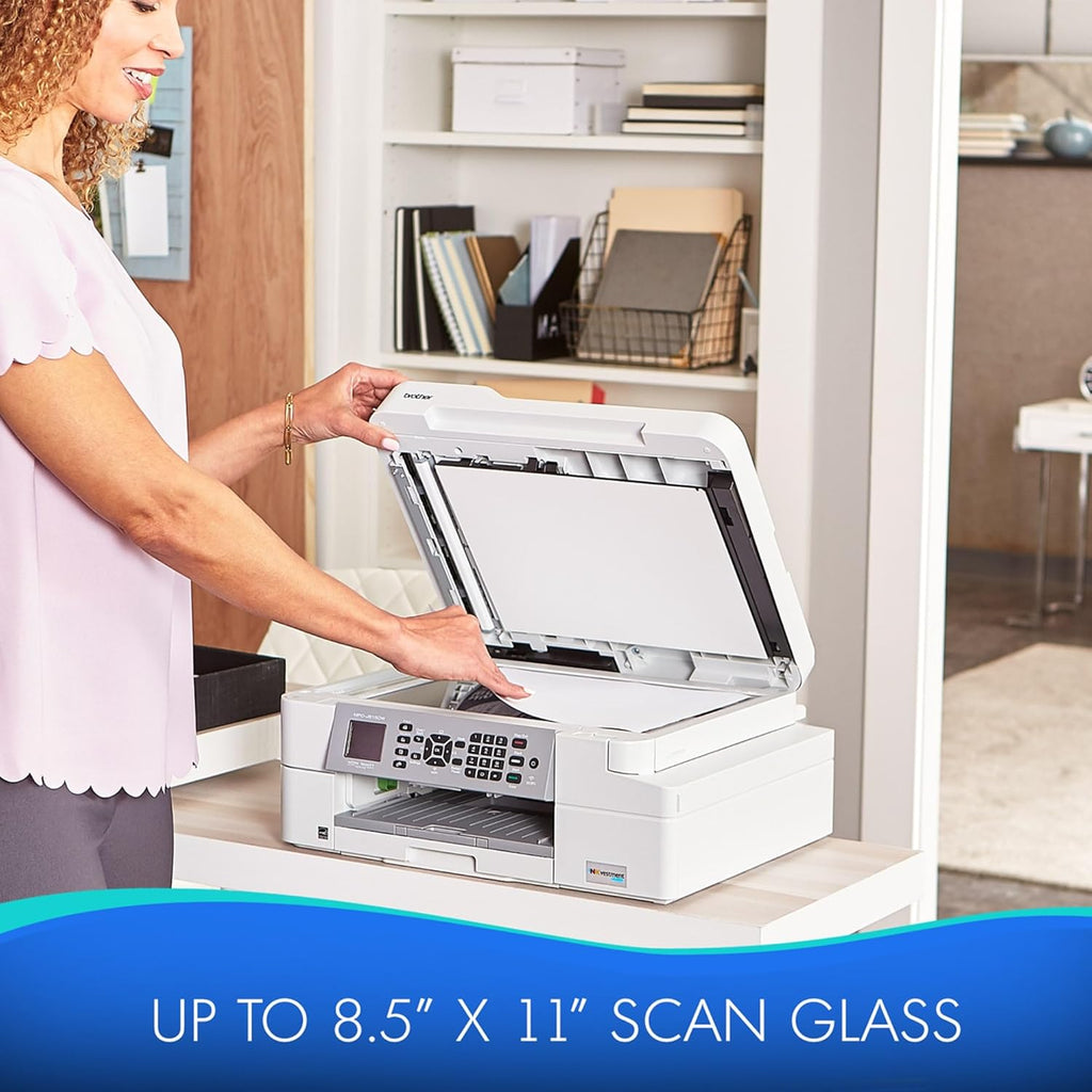 Brother MFC-J805DW INKvestmentTank Color Inkjet All-in-One Printer with Mobile Device and Duplex Printing with Up to 1-Year of Ink in-Box, White, One Size, Amazon Dash Replenishment Ready