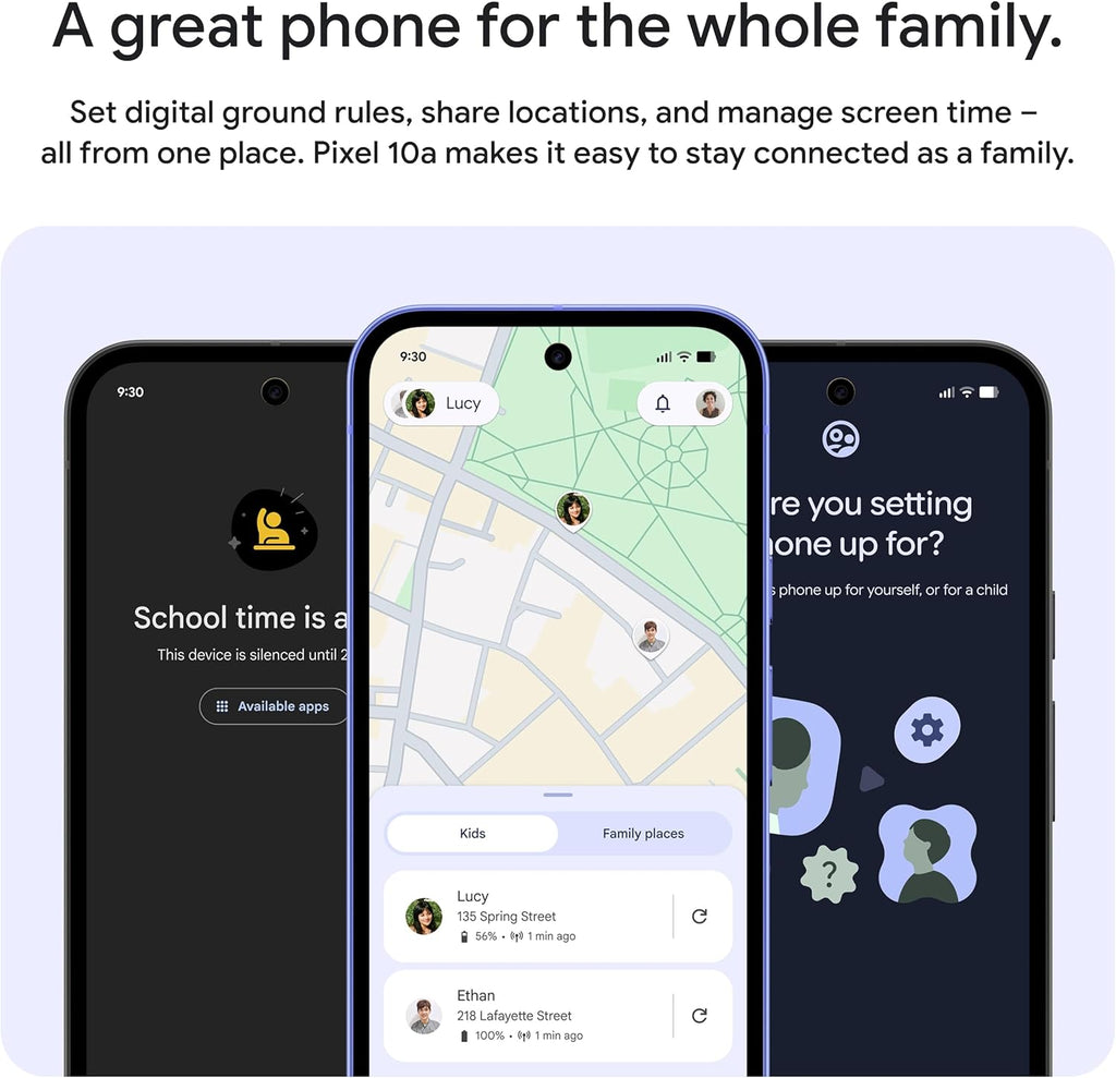 Google Pixel 10a - Unlocked Android Smartphone - 7 Years of Pixel Drops, 30+ Hours Battery, Camera Coach, Gemini Live, Durable Design, Call Screen, Car Crash Detection - Obsidian - 256 GB (2026 Model)