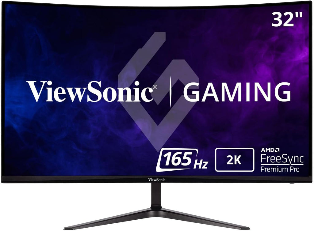 ViewSonic VX3218C-2K 32" Curved 1440p 1ms 165Hz Gaming Monitor with AMD FreeSync Premium, HDMI and Display Port(Renewed)