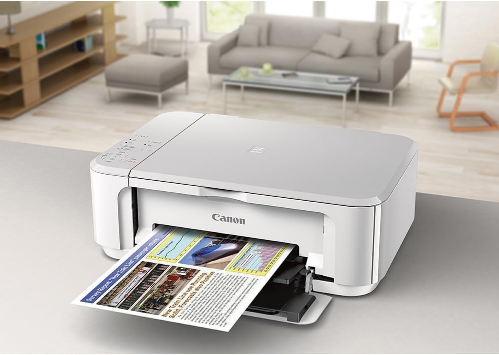 Canon Pixma MG3620 Wireless Inkjet All-in-One White Multifunction Printer 0515C023 Bundle with High Speed 6ft USB Printer Cable and Corel Photo Video Suite (Digital Download)