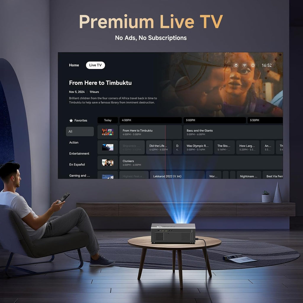 4K Projector with Built-in Apps, 1500ANSI Auto Focus&6D Keystone Dolby Audio Kogata Smart Projector with WiFi 6 Bluetooth Outdoor Movie Proyector for Home Theater HDR10+ UPGRADE