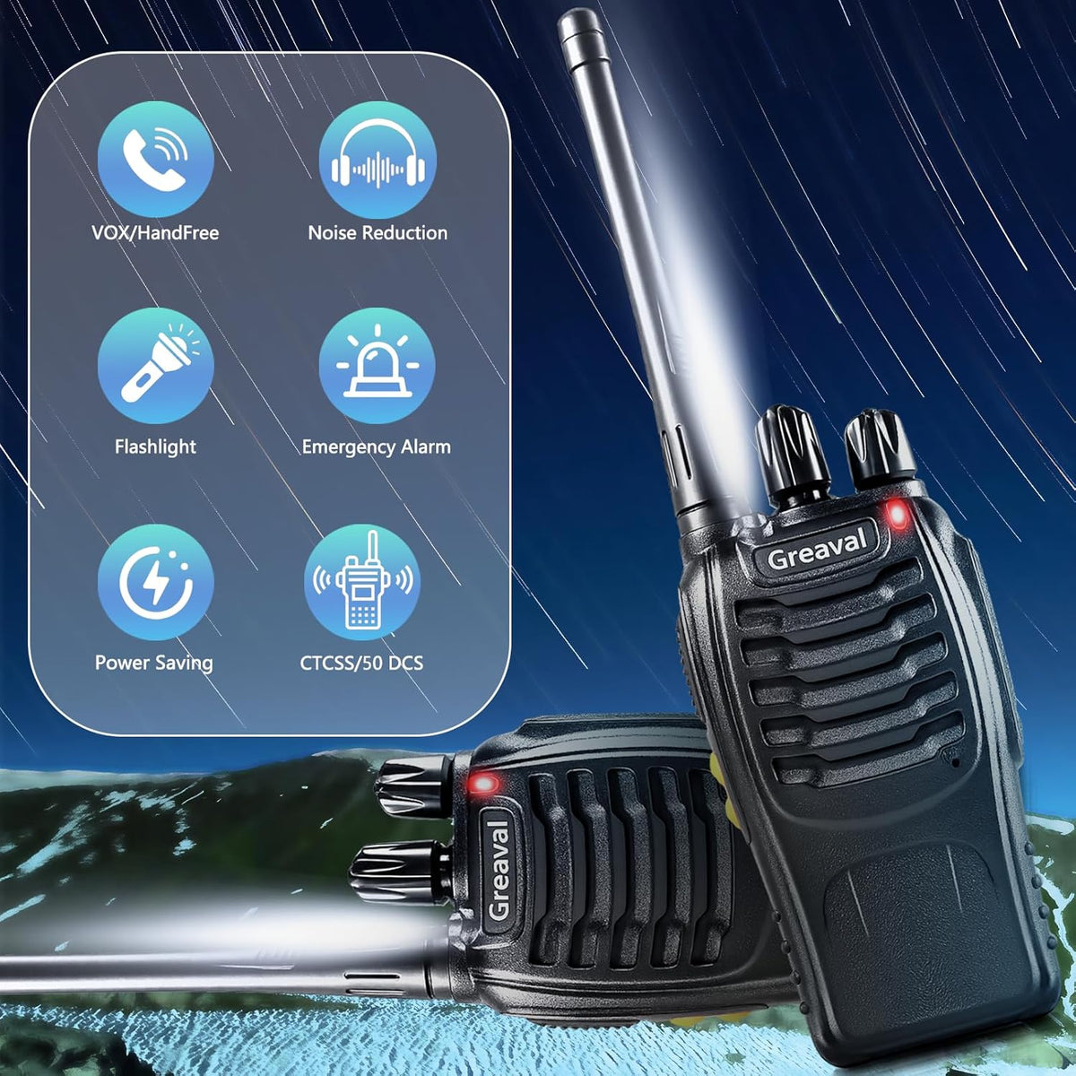 Walkie Talkies 10 Pack Rechargeable Two-Way Radios with Earpiece 16 Channel for Adults, Li-ion Battery and Charger Included, Long Range Walkie talkies (Pack of 10)