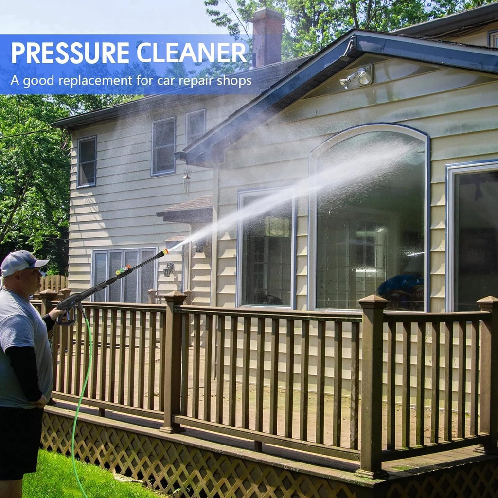 Pressure Cleaner 5000PSI High Power Cleaners with 33ft Pressure Hose, 4 Nozzles and Foam Cannon, for Home, Cars, Fences, Patio (Light Green)