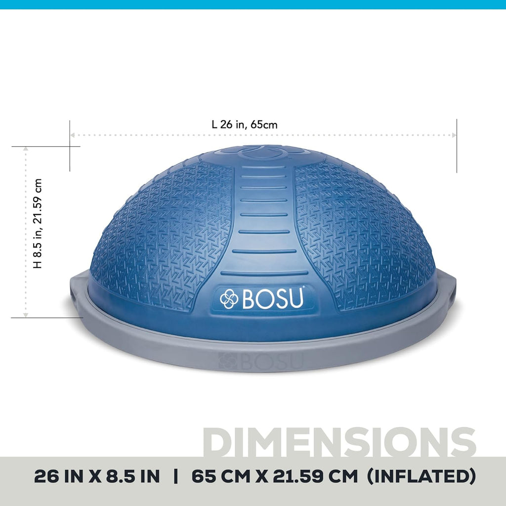 Bosu Pro NexGen 25IN Home Fitness Exercise Gym Balance Trainer with Pump