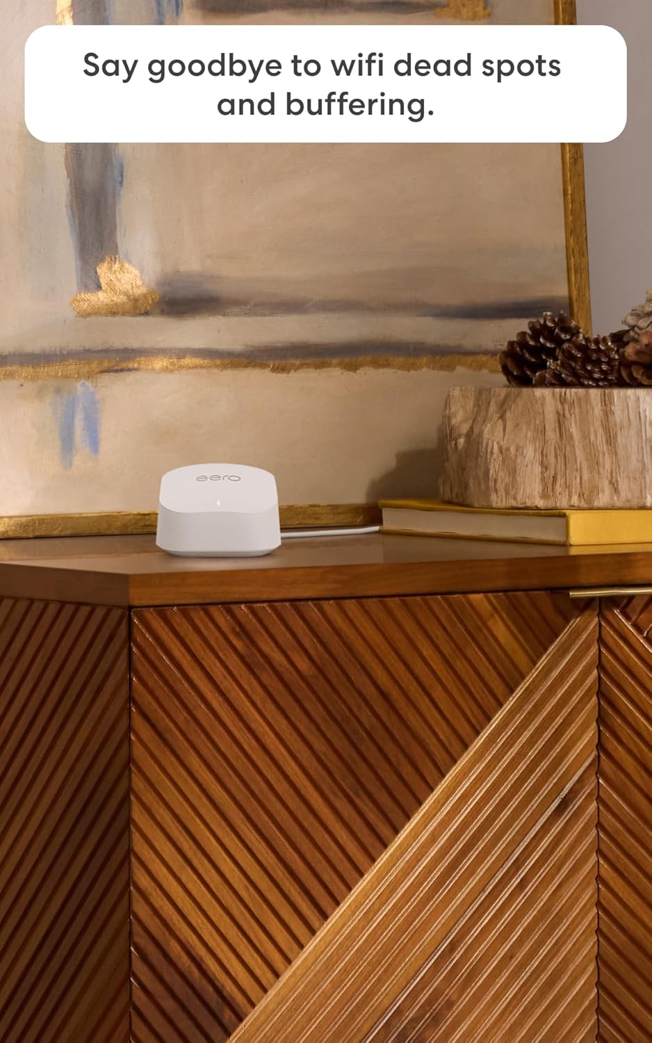 Amazon eero 6+ mesh wifi router - Supports internet plans up to a Gigabit, Coverage up to 1,500 sq. ft., Connect 75+ devices, 1-pack