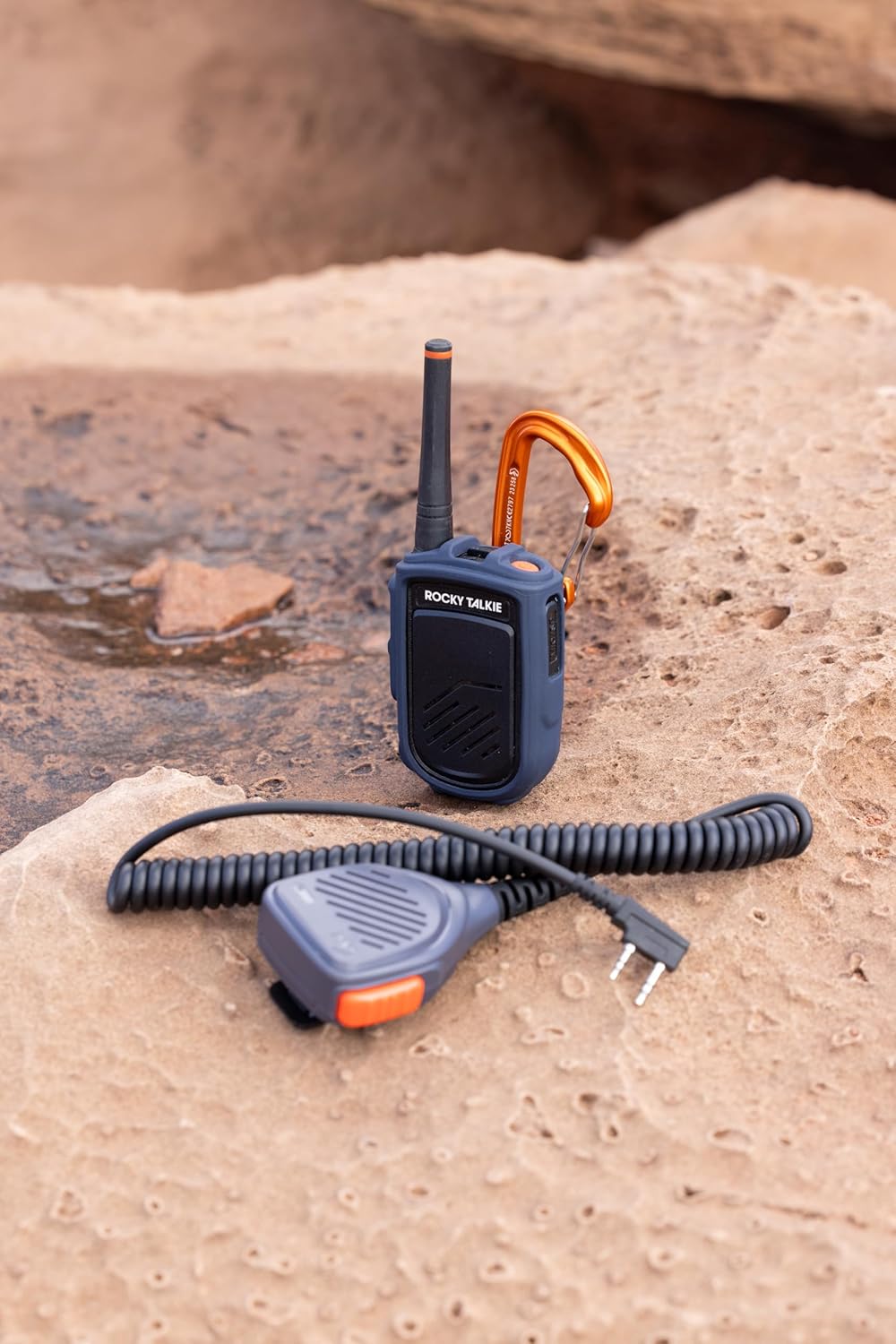 Rocky Talkie Rocky Talkie Mountain Radio with Waterproof Handmic - Long Range Walkie Talkie, FRS Handheld Radio, 4 Day Battery Life, Max Durability, 1 Pack