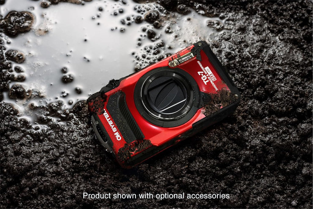 OM System OLYMPUS Tough TG-7 Red Underwater Camera, Waterproof, Freeze Proof, High Resolution Bright, 4K Video 44x Macro Shooting (Successor Olympus TG-6)