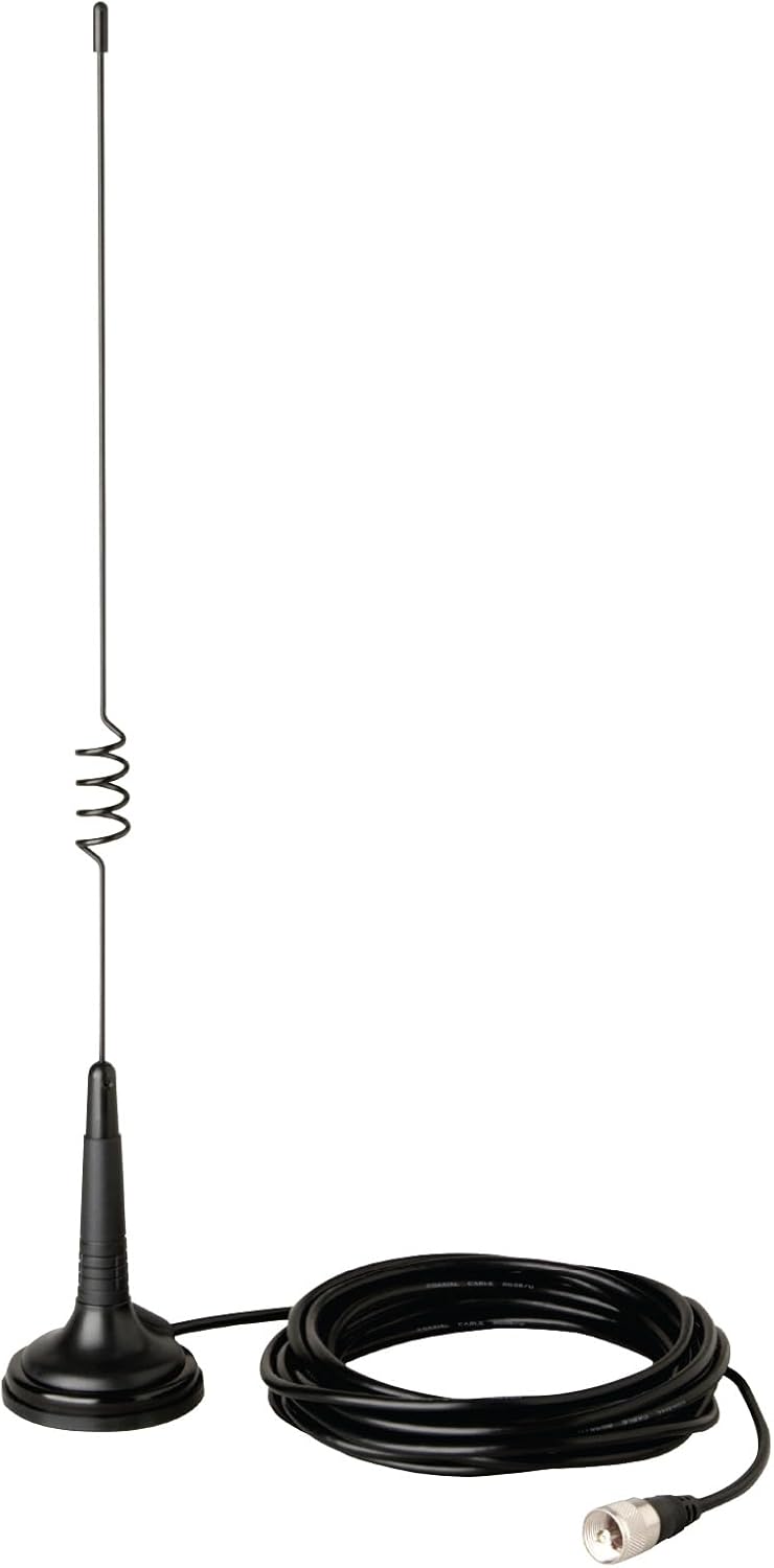 Cobra 75 All Road Wireless CB Radio, Black & HG A1000 18.5 inch Magnetic Mount CB Antenna – Heavy Duty Magnet, for use in Cars, SUVS Recreational Vehicles 100 Watt Power Handling Capability, Black