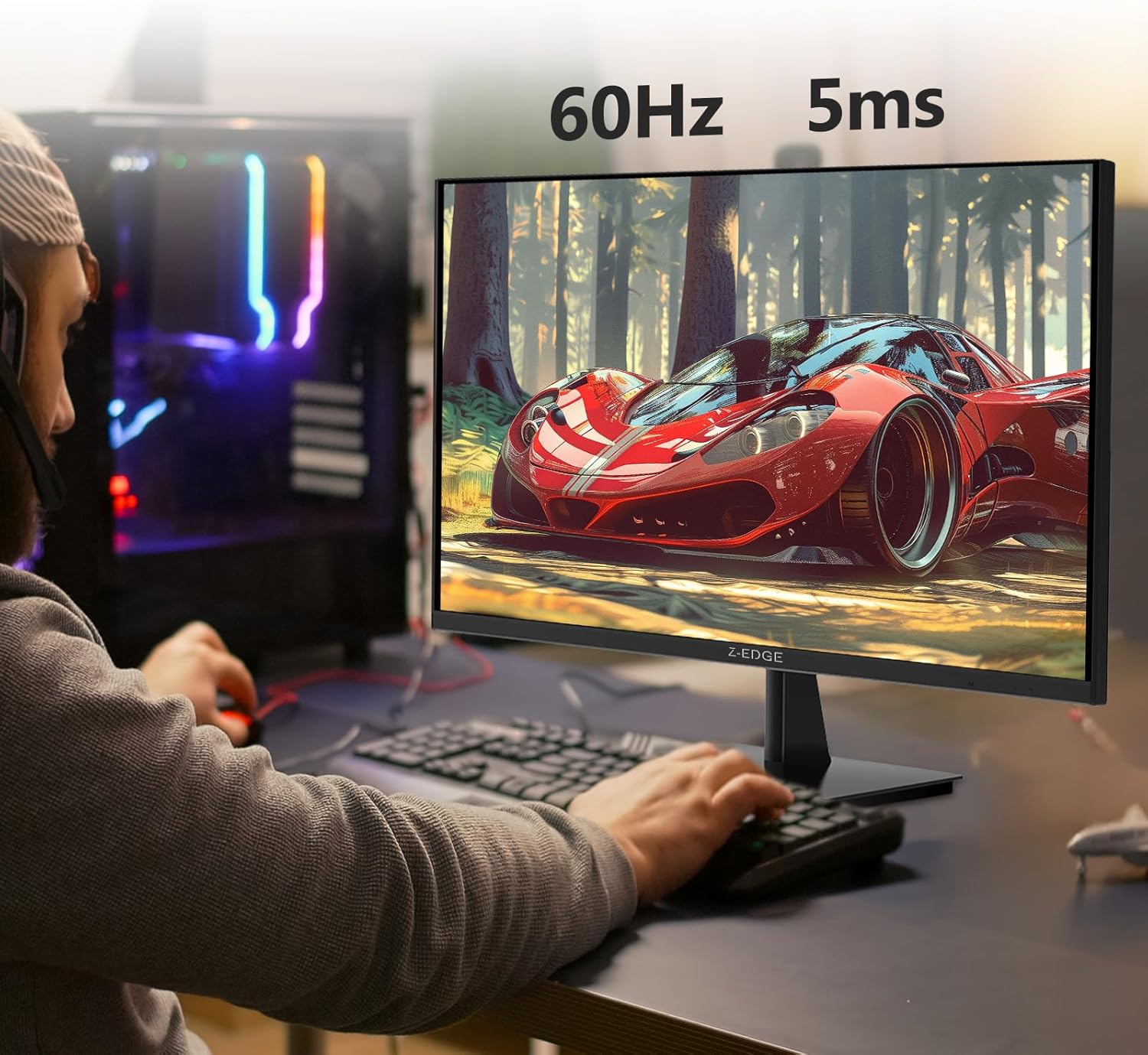 Z-Edge U27P4K 27-inch 4K Monitor IPS Ultra HD 3840x2160, 60Hz Refresh Rate, PC Monitor Gaming, 100% sRGB, HDMI x 2 and DP x 2