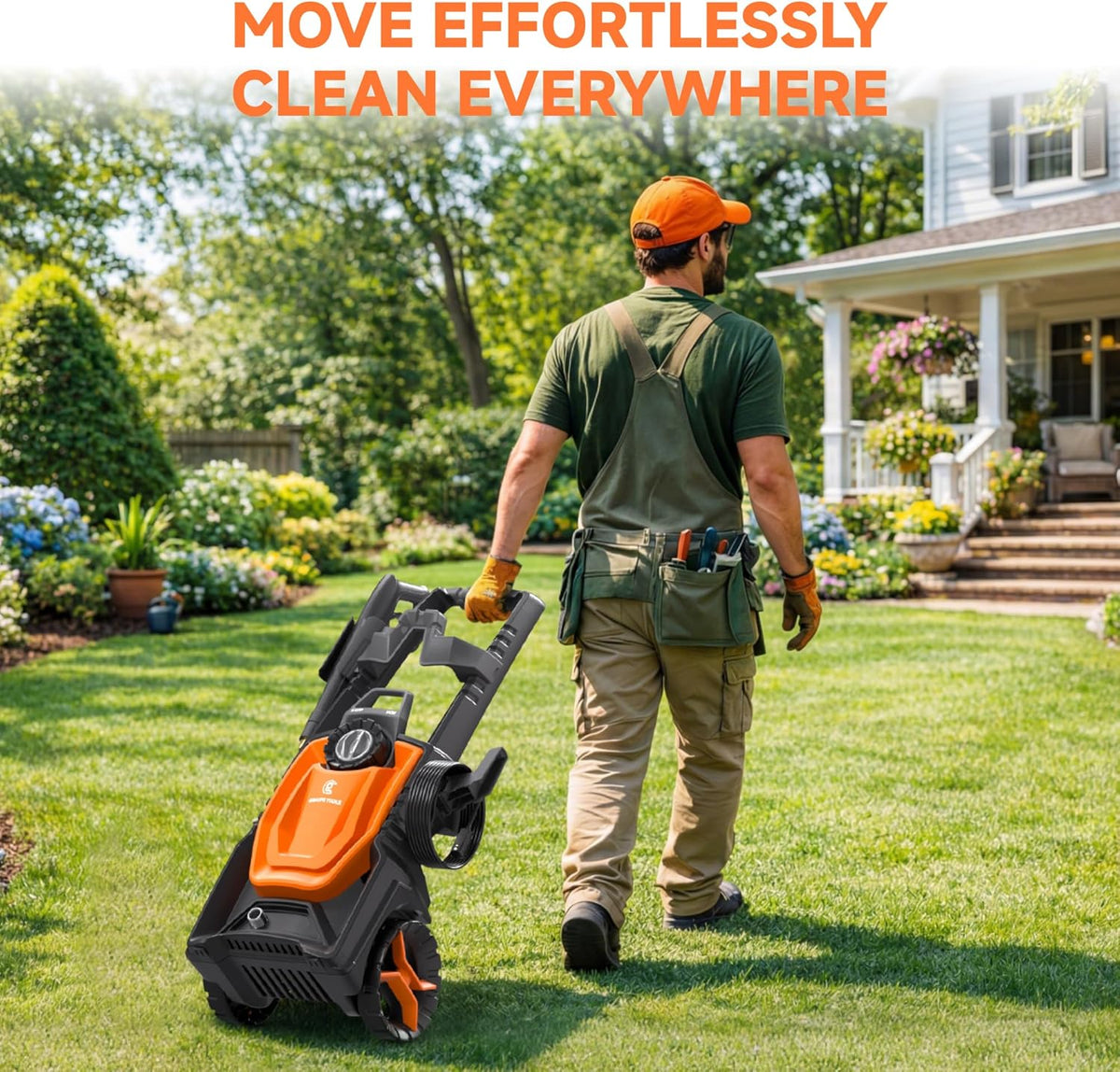 Giraffe Tools Electric Pressure Washer, 2400 PSI 2.3 GPM with 4 Quick-Connect Nozzles, 20FT Hose & Foam Cannon, Powerful Washer for Cars/Road/Driveways/Fences