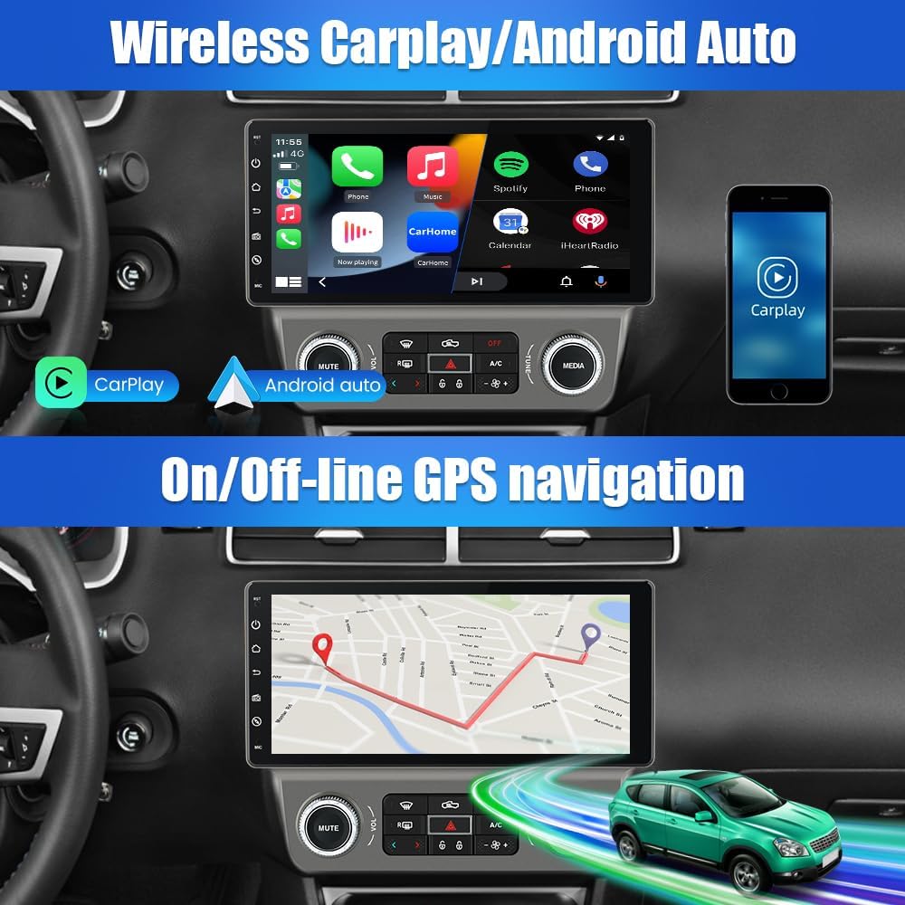 Junsun 8 Core 64ROM Car Radio Stereo for Chevrolet Chevy Camaro 2010-2015,10.33 inch Screen Support WiFi Bluetooth 4G Online Upgrade GPS Navigation DSP RDS Wireless CarPlay Android Auto