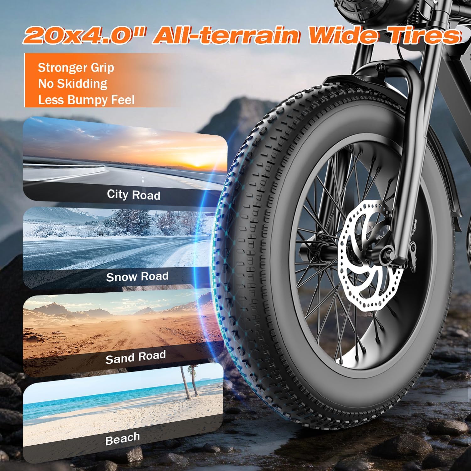 Electric Bike for Adults, Electric Dirt Bike with 2500W Peak Motor, 36Mph & 100 Miles Range, Off-Road Ebike with NFC Unlock, 48V 20AH Removable Battery, 20" Fat Tire Commuter E Bike