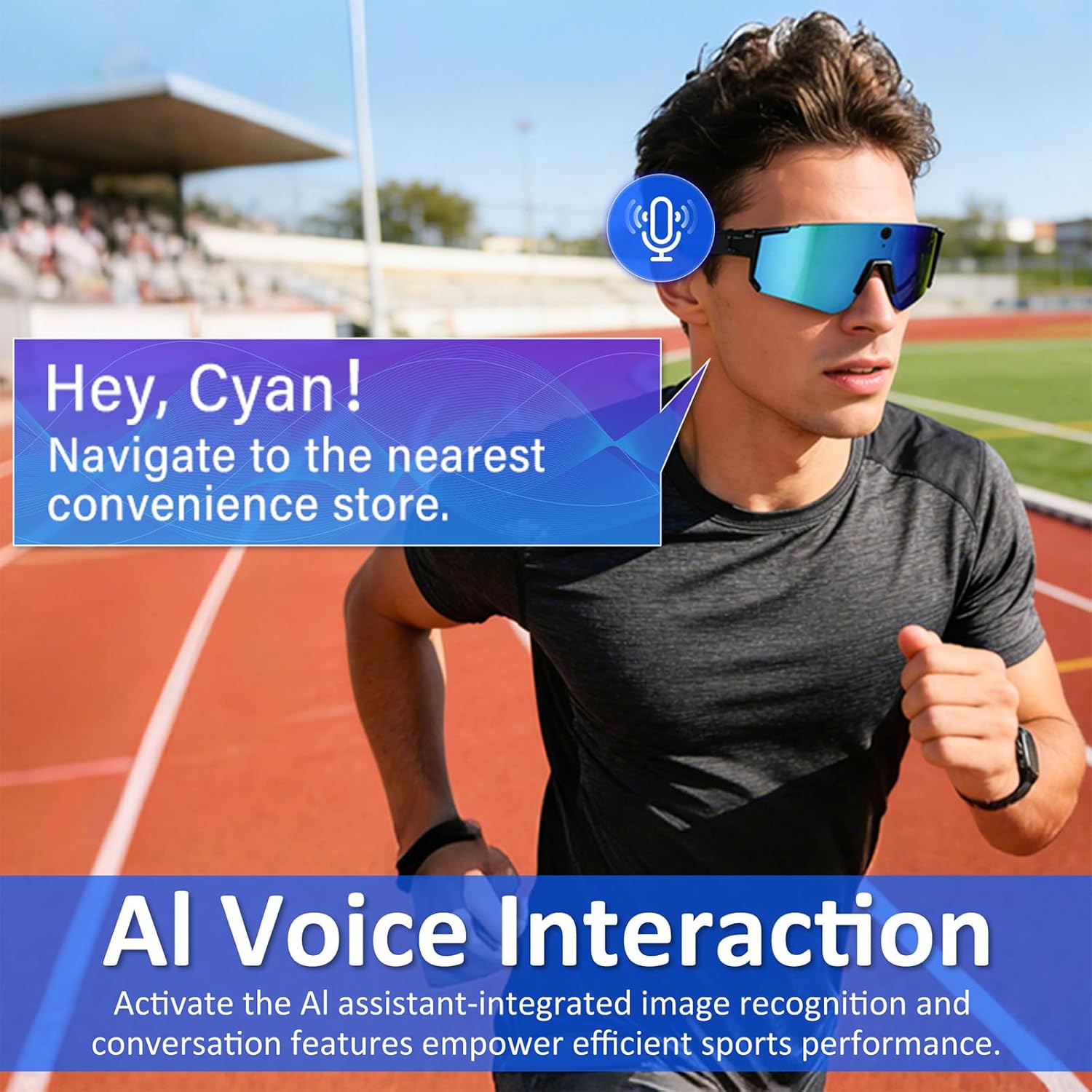 AI Smart Glasses with Open Ear Speaker, 5.4 Bluetooth,Voice Assistant Compatible,Real-Time Translation,Auto Color-Changing Lenses for Business&Outdoor Activities,Model v06