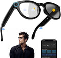 AI Smart Glasses with Camera 4K, 8MP HD Recording Glasses with Open-Ear Sound, Real-Time Translation, Smart Wearable Tech & AI Assistant, Video Recording Glasses with Bluetooth for Life & Travel