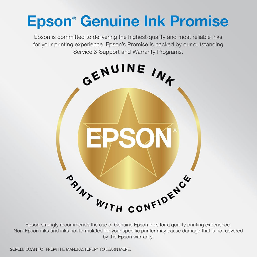 Epson EcoTank ET-2980 Wireless All-in-One Color Supertank Printer with up to 3 Years of Ink Refillable Tanks, Perfect for Home, 15 PPM, 1.44" Colorful Screen, Auto 2-Sided Printing - Black