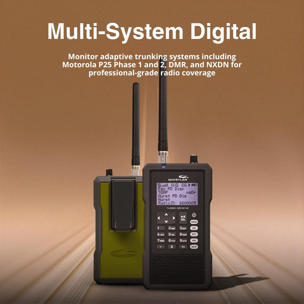 Whistler TRX-1 Handheld Digital Police Scanner Radio – Portable Scanner with EZ Scan, APCO P25 Phase I & II, DMR, NXDN, and USA/Canada Database – Black