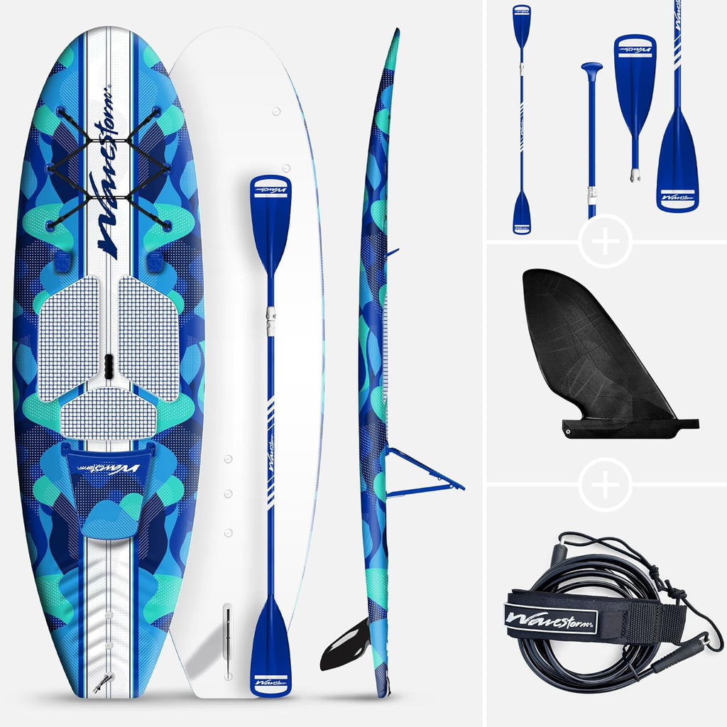 WAVESTORM 9ft6 SUP Kayak Hybrid Stand Up Paddleboard Foam Soft Top SUP for Adults and Kids of All Levels of Paddling Kayak,Blue