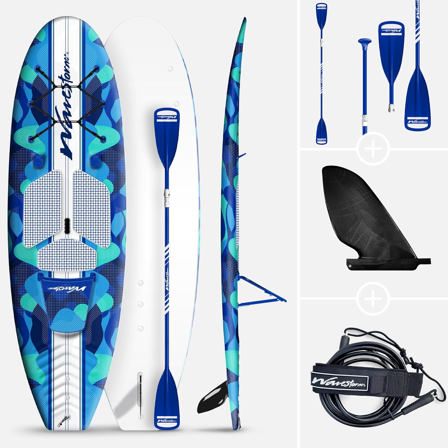 WAVESTORM 9ft6 SUP Kayak Hybrid Stand Up Paddleboard Foam Soft Top SUP for Adults and Kids of All Levels of Paddling Kayak,Blue