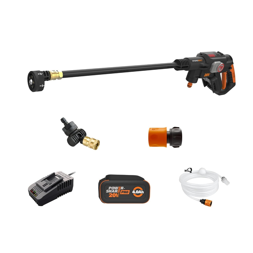Worx NitroHydroshot20V 710PSI Light-DutyElectric Pressure Washerwith Brushless Motor Cordless, Lightweight, 5-in-1Portable Power Cleaner, Power Share Compatible – Battery & Charger Included
