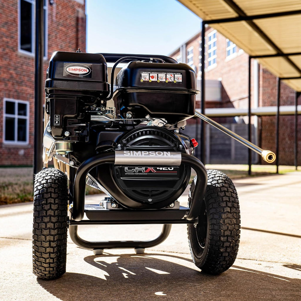 Simpson 4400 PSI Gas Pressure Washer, 4.0 GPM Commercial Power Washer, Cold Water, 50' Hose, PowerShot, 49-State Compliant (PS60843) - Black