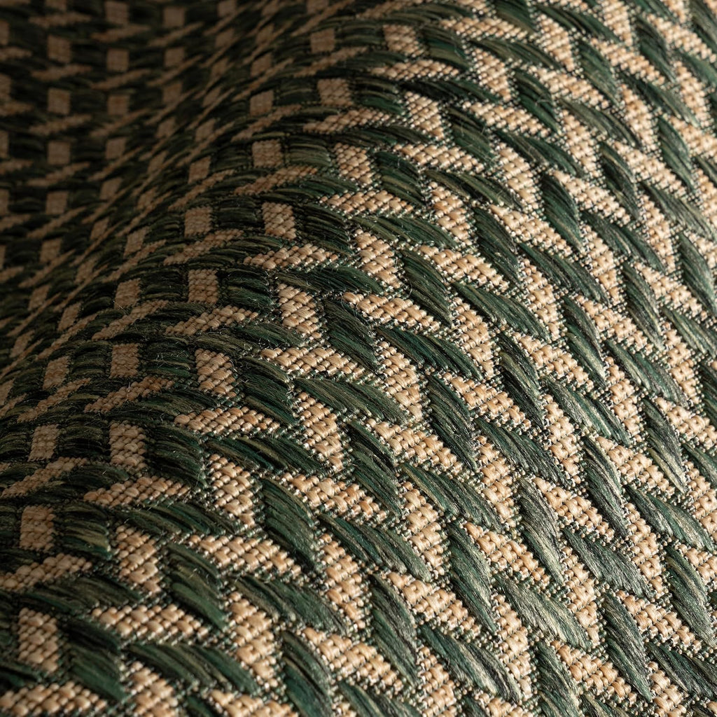 Nuloom Outdoor Performance Camryn Green/Brown, 5' x 8', Herringbone, Soft, High Traffic, Stain Resistant, Easy Clean, Durable Area Rug for Indoor/Outdoor Patio, Deck, Porch, Garden, Courtyard