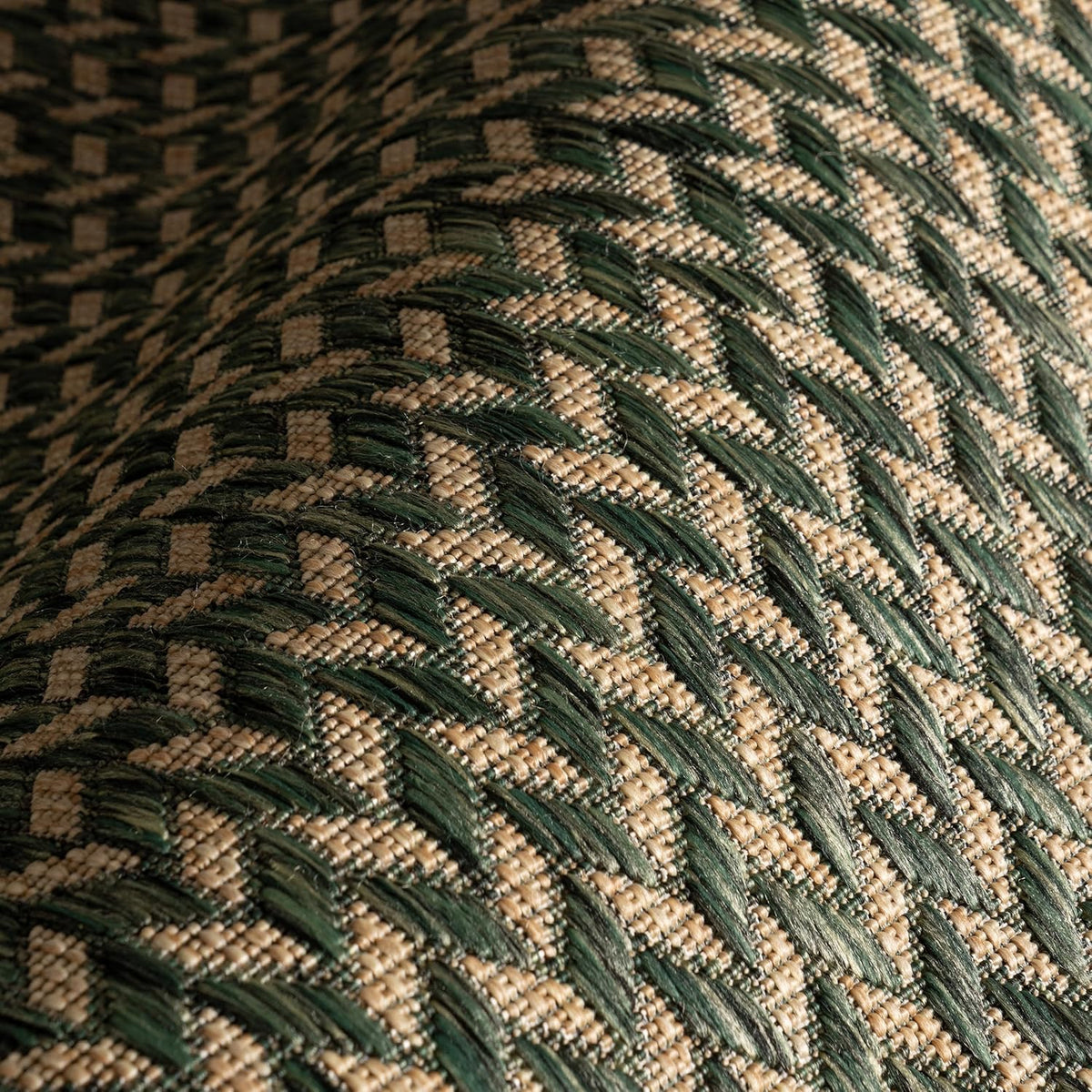 Nuloom Outdoor Performance Camryn Green/Brown, 5' x 8', Herringbone, Soft, High Traffic, Stain Resistant, Easy Clean, Durable Area Rug for Indoor/Outdoor Patio, Deck, Porch, Garden, Courtyard